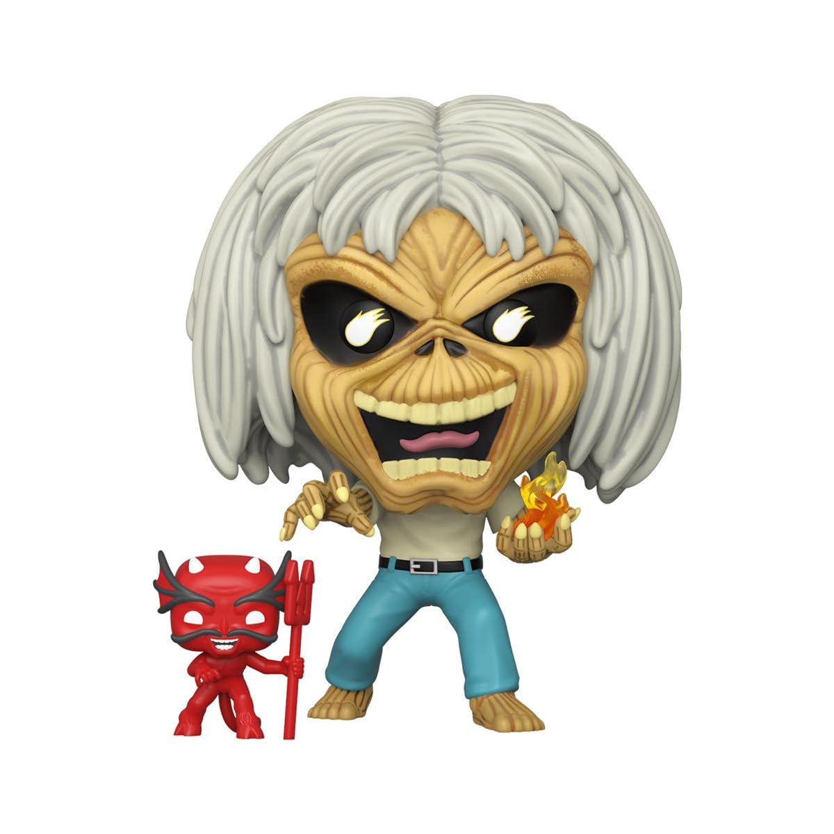 POP Rocks: Iron [Maiden] - Number of The Beast (Skeleton Eddie) Funko Vinyl Figure (Bundled with Compatible Box Protector Case), Multicolored, 3.75 inches