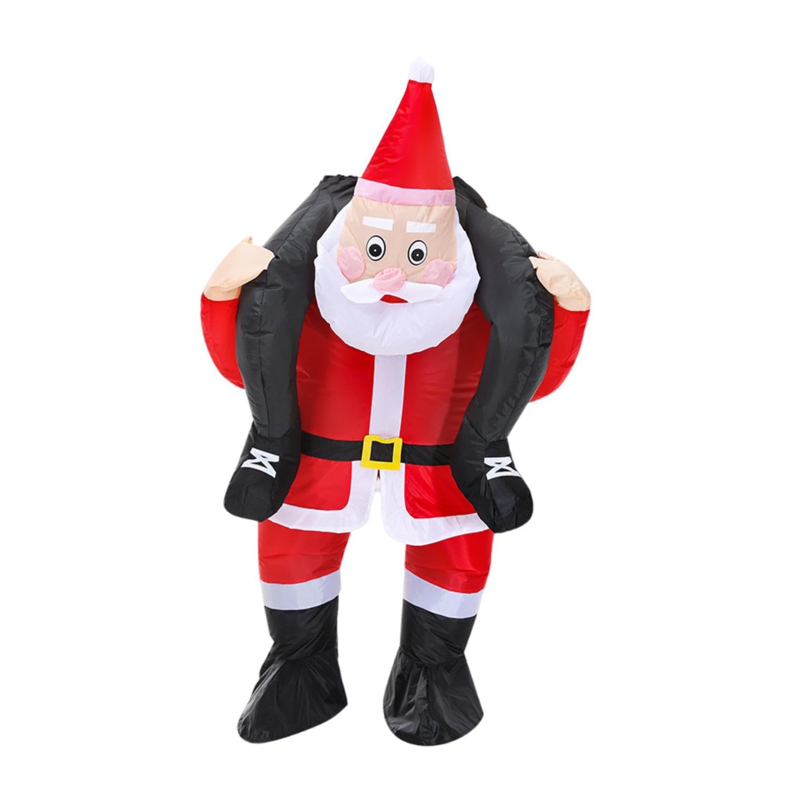 Costume de Père Noël Gonflable, Déguisement Amusant et Portable pour Les Fêtes, et Le Cosplay.