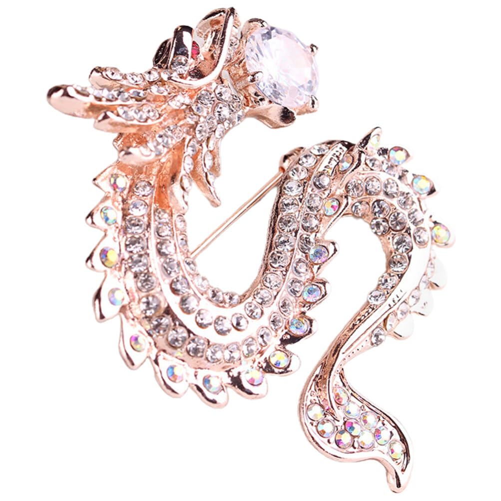 Jewelry Emaille Vintage Zodiac Dragon Brosche Pin Frauen Männer Tierstifte Clip Revers für Schals Pullover Jacken Kleid Kleidung Medium Jewelry
