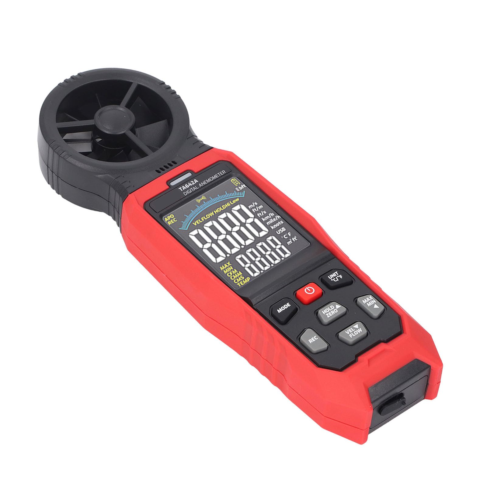 Anemometro Digitale Ad Alta Precisione Messore di velocità del Portatile per Professionisti HVAC