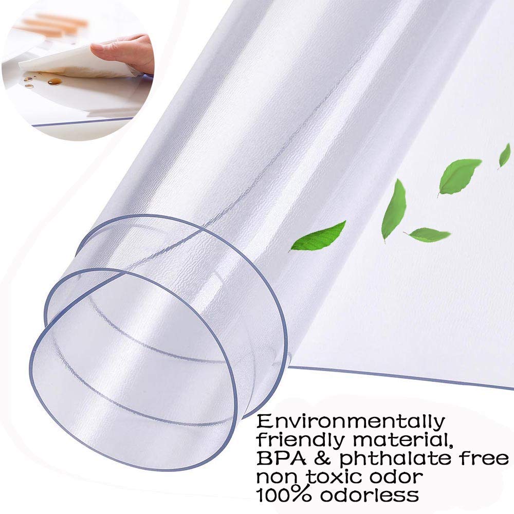 Zinn Tapis de protection de sol en bois dur - Anti-rayures - Transparent - Pour chaise de bureau Roliing, roues et pieds - Protection contre la saleté - Glisse lisse lisse