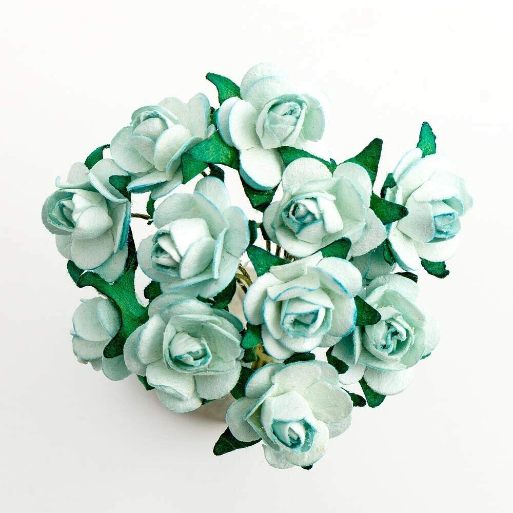 EliteKoopers 15mm Mulberry Paper Flower Rose For Craft Scrap Booking Wedding Bouquet (36Pcs) โ image 1