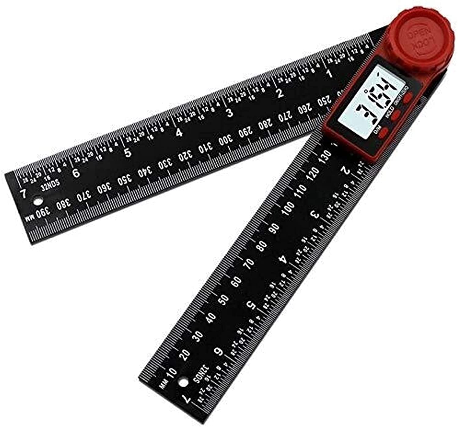 WJJ 200m Angle Righello Digital Display Angolo Goniometro Digital Display Card Nero Vernier Calibro Livello Righello