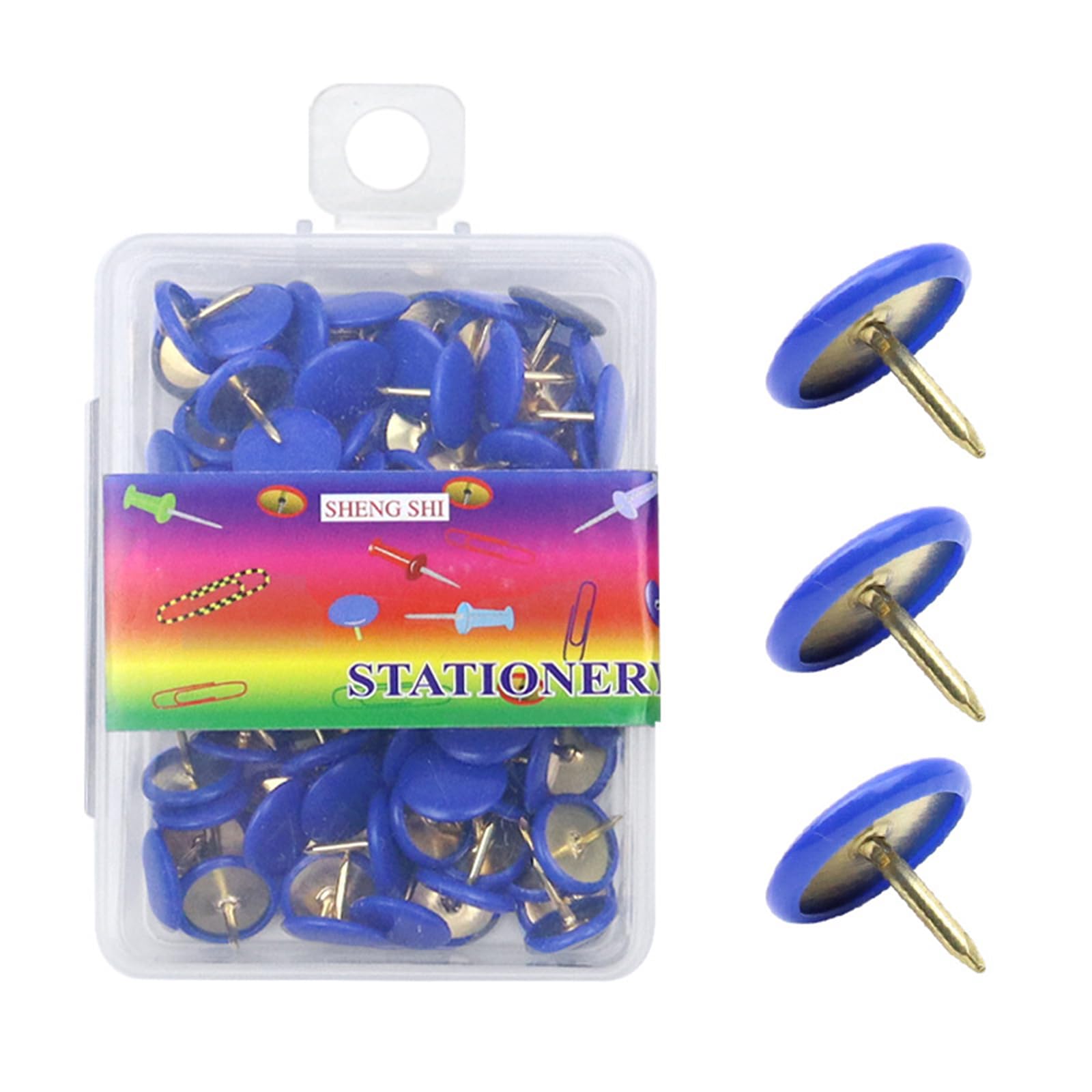 100 Pcs Drawing Pins Message Board Tacks Push Thumb Poster Decorative Pushpins Map for Photos Pushpin Notice Pin Message Pushpins Poster