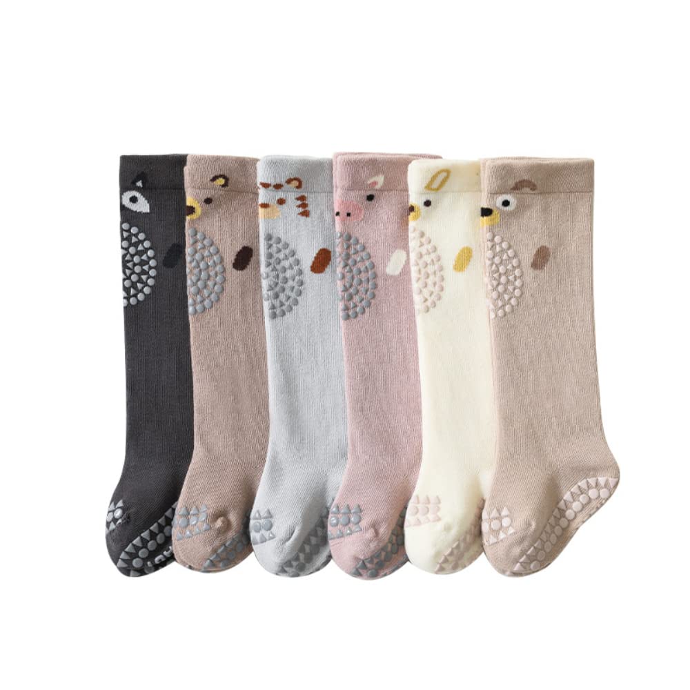 Viuluti Baby Girls Boys Over Knee High Socks Unisex Toddler Infant Newborn Crawling Non-Slip Knee Protect Knit Stockings