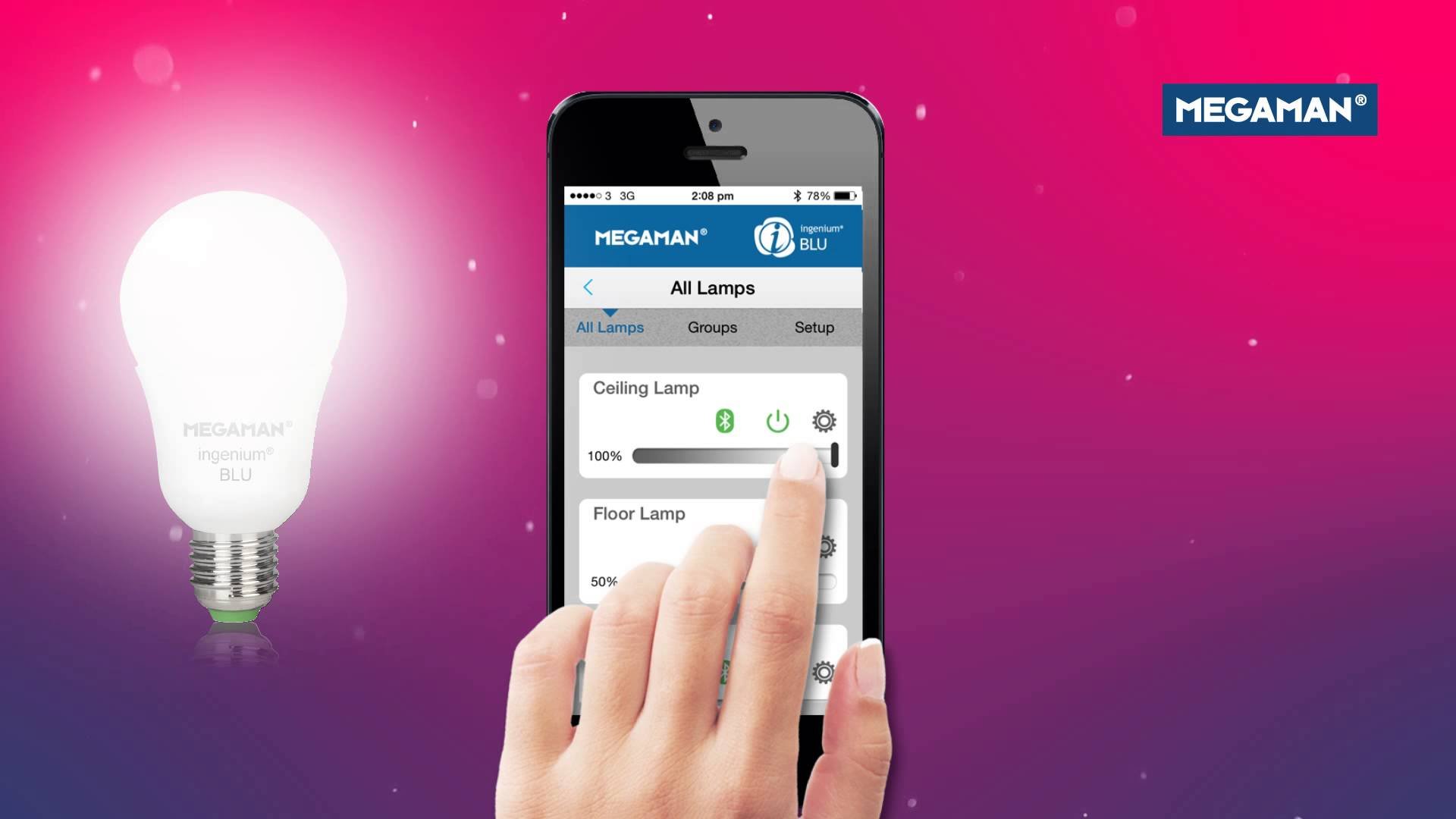 Wofi White Megaman 11W 2.8K Bluetooth Connected Led Bulb,
