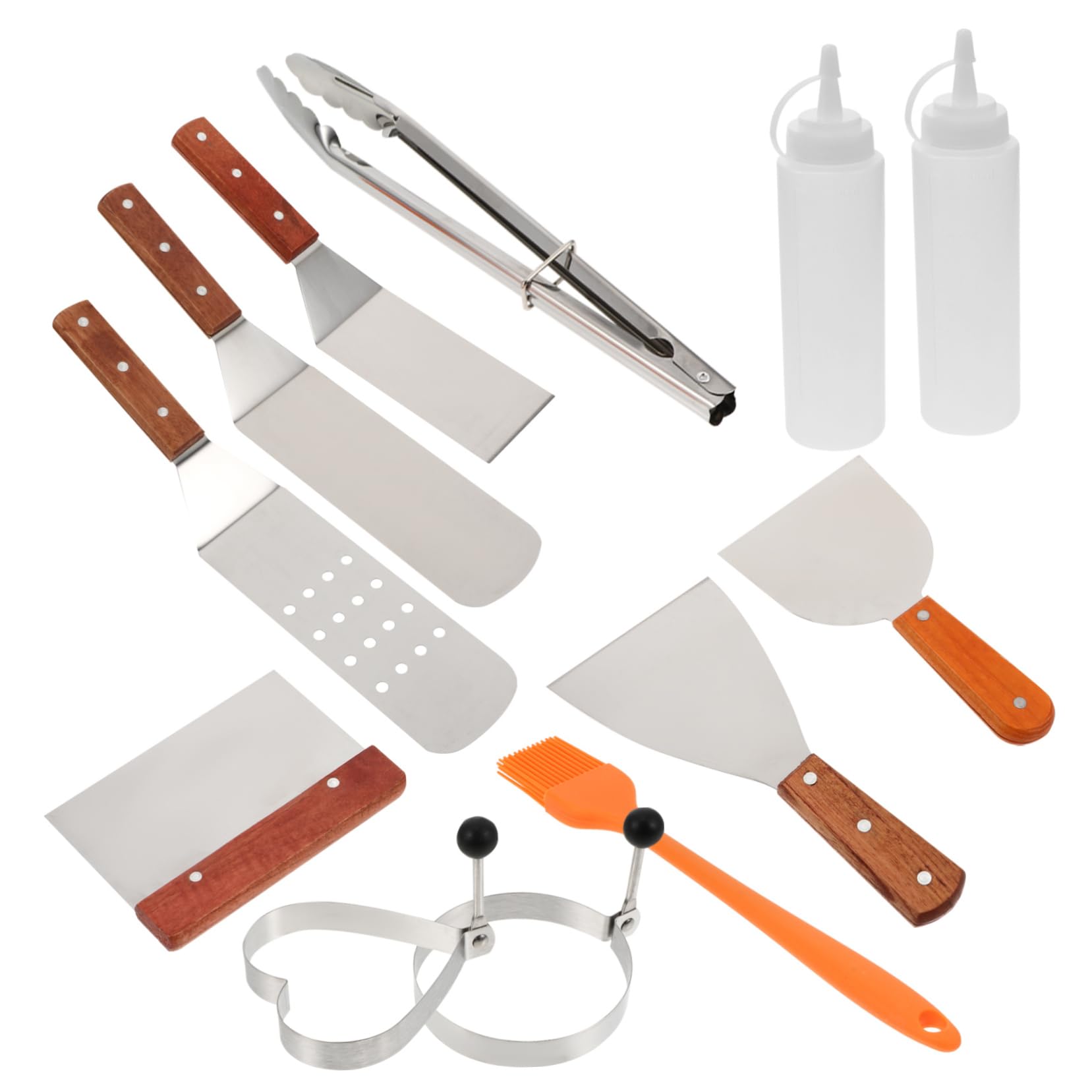 Toddmomy Kit de Utensilios para Barbacoa Profesional de Acero Inoxidable Diseño Completo y Fácil Manejo de 12 Piezas para Barbacoa al Aire Libre y Camping