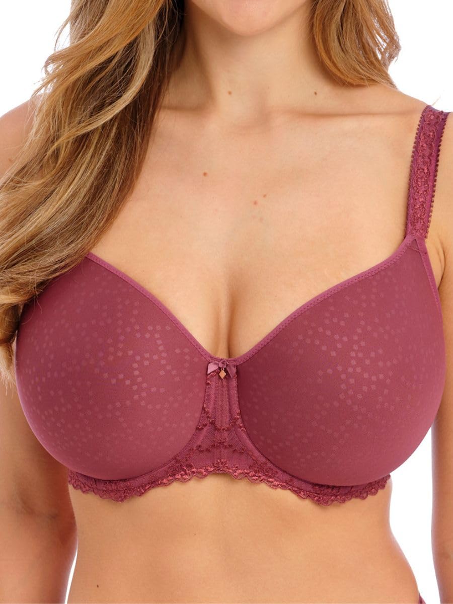 Fantasie Women's Ana Underwire Spacer T-Shirt Bra, Opaque, Rosewood, 34FF