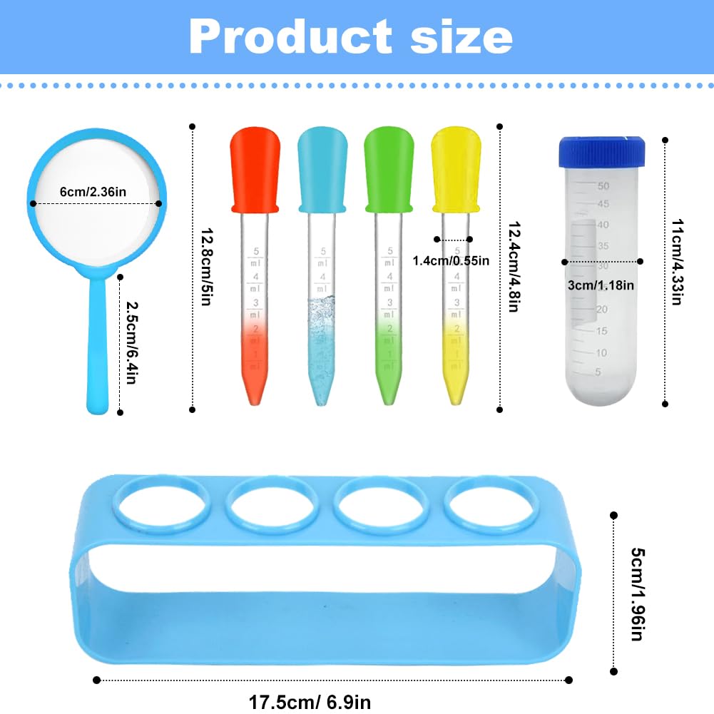 Inspire My Play Set 6 Pipette Bambini - Pipette contagocce per Bambini - Giochi e Accessori sensoriali per Gioco disordinato - Pastello