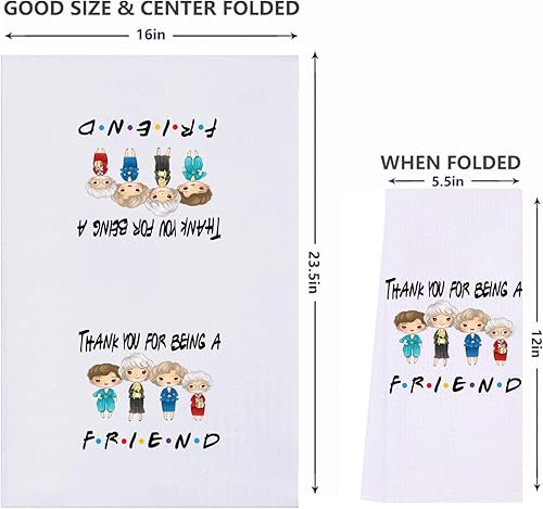Miniatura 2 de LXOMILL Divertidas toallas de cocina, regalos para amigos, regalos de cumpleaños de amistad dorada para mujeres, mujeres, niñas, mamá, juego de