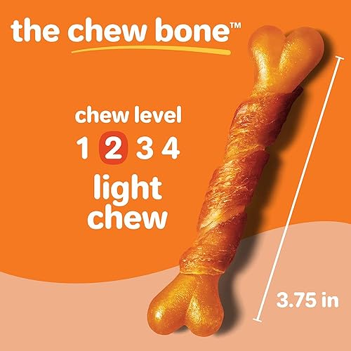 Miniatura 7 de Hartz Oinkies Chickentastic Chew Bones - Golosinas para perros con pechuga de pollo real, de larga duración pero altamente digerible, 25 unidades
