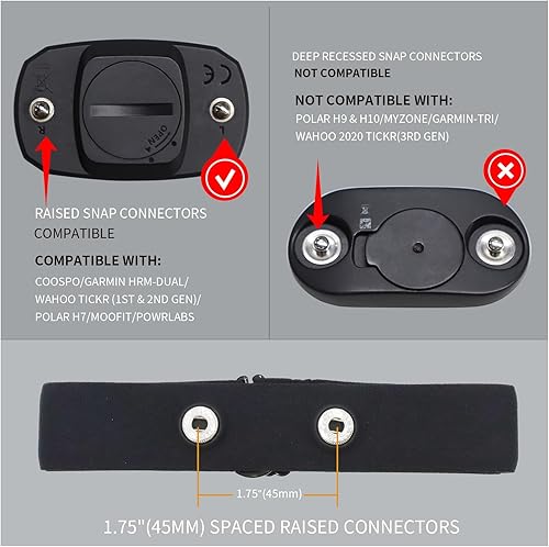 Miniatura 2 de Heart Rate Monitor Armband HRM CHILEAF Heart Rate Sensor HR Sensor IP67 ANT+ Bluetooth 60H Long Battery Life Compatiable for Polar Beat,Wahoo