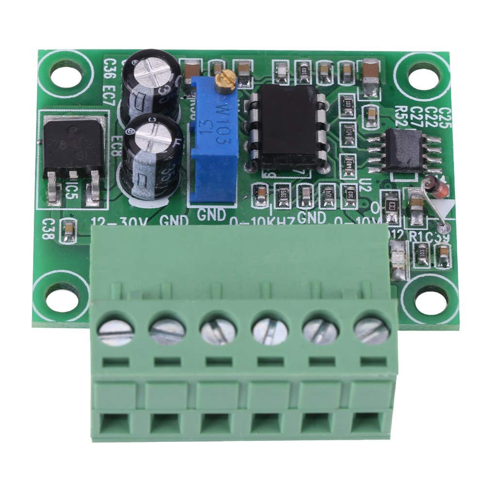 Akozon Convertitore frequenza a tensione, frequenza a tensione 0-10Khz a 0-10V F/V Modulo convertitore digitale ad analogico per PLC e convertitore di frequenza