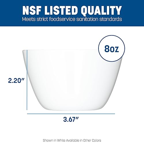 Miniatura 4 de Carlisle FoodService Products Kingline - Tazón de plástico reutilizable para sopa para el hogar y restaurantes, melamina, 8 onzas, color blanco