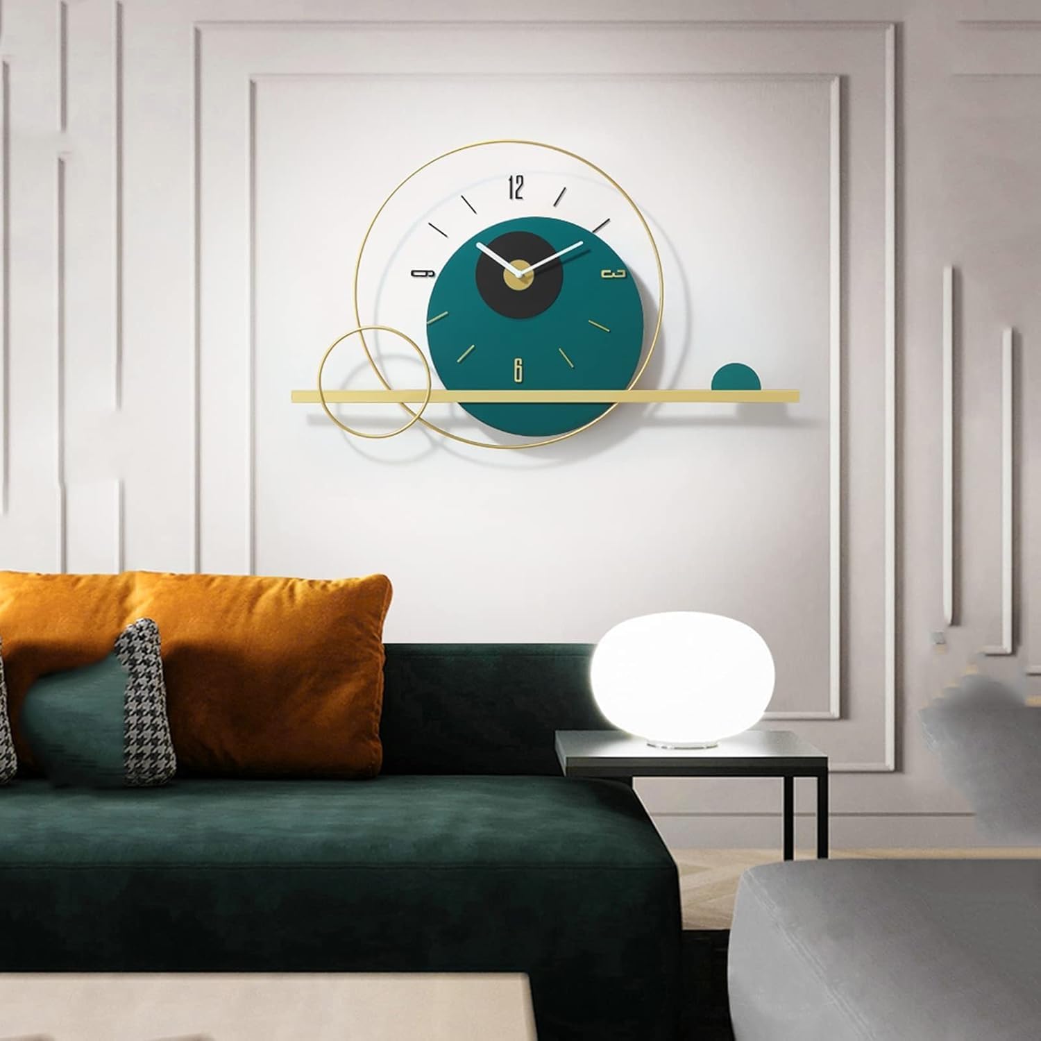 Art Luxury - Orologio da parete grande per soggiorno, orologio da parete creativo alla moda, elegante, per ristorante, bar, camera da letto