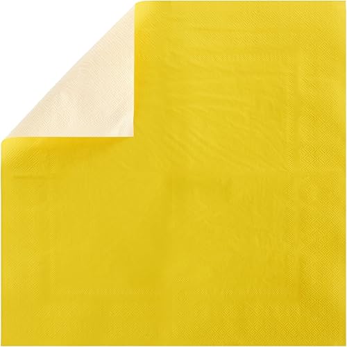 Miniatura 5 de 72 piezas de suministros de fiesta con platos de papel, tazas y servilletas para decoraciones de cumpleaños (sirve 24) (amarillo)