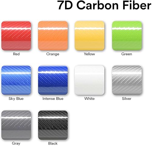 Miniatura 7 de EZAUTOWRAP - Adhesivo revestidor de vinilo muy brillante de fibra de carbono 7D prémium con juego de herramientas, lámina de calcomanía con