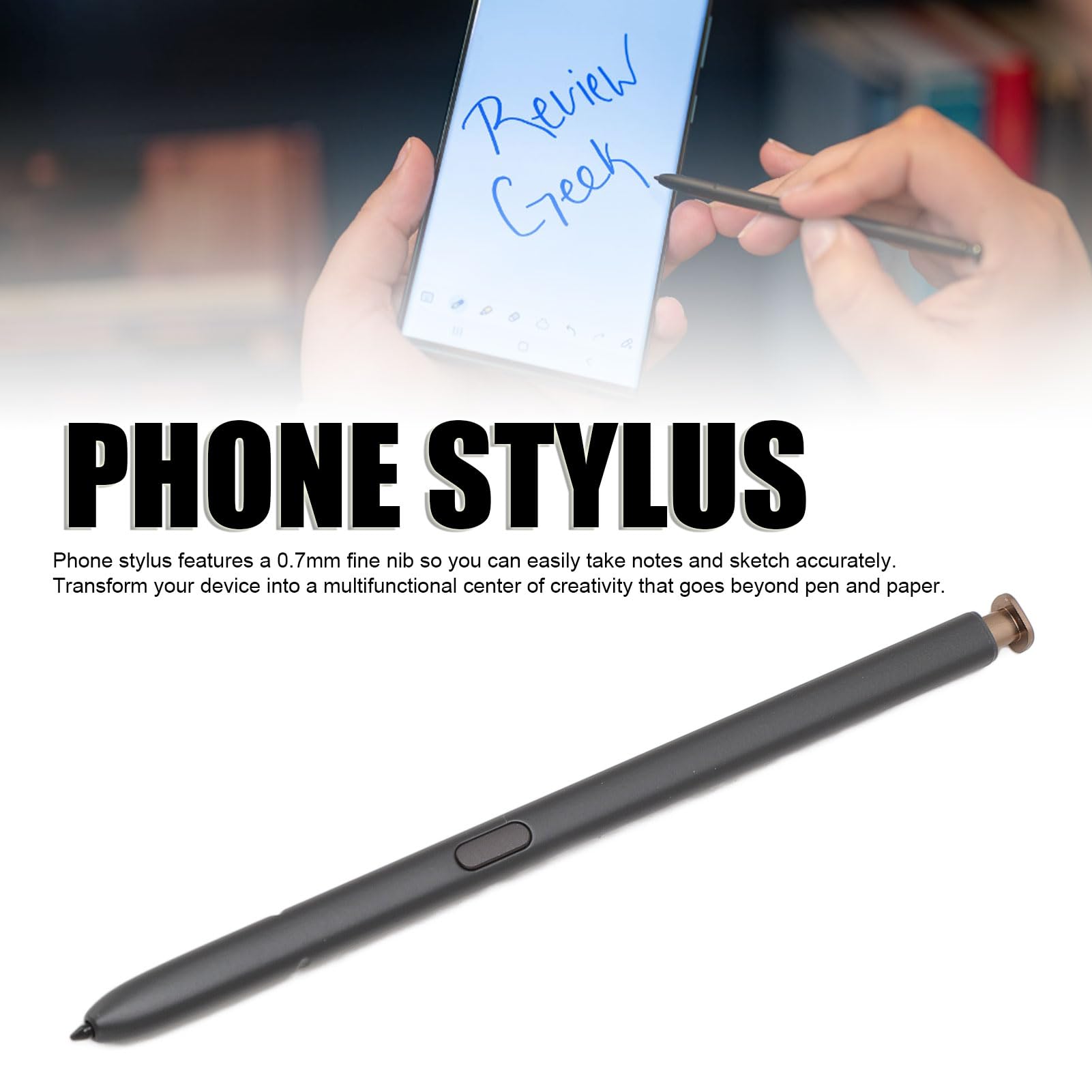 Rysik do S24 Ultra 5G 4096 Czułość na nacisk Obsługa Bluetooth Cienka stalówka Sterowanie bezdotykowe Zamienny rysik Ergonomiczna konstrukcja Materiał ABS (Żółty i ciemnoszary)
