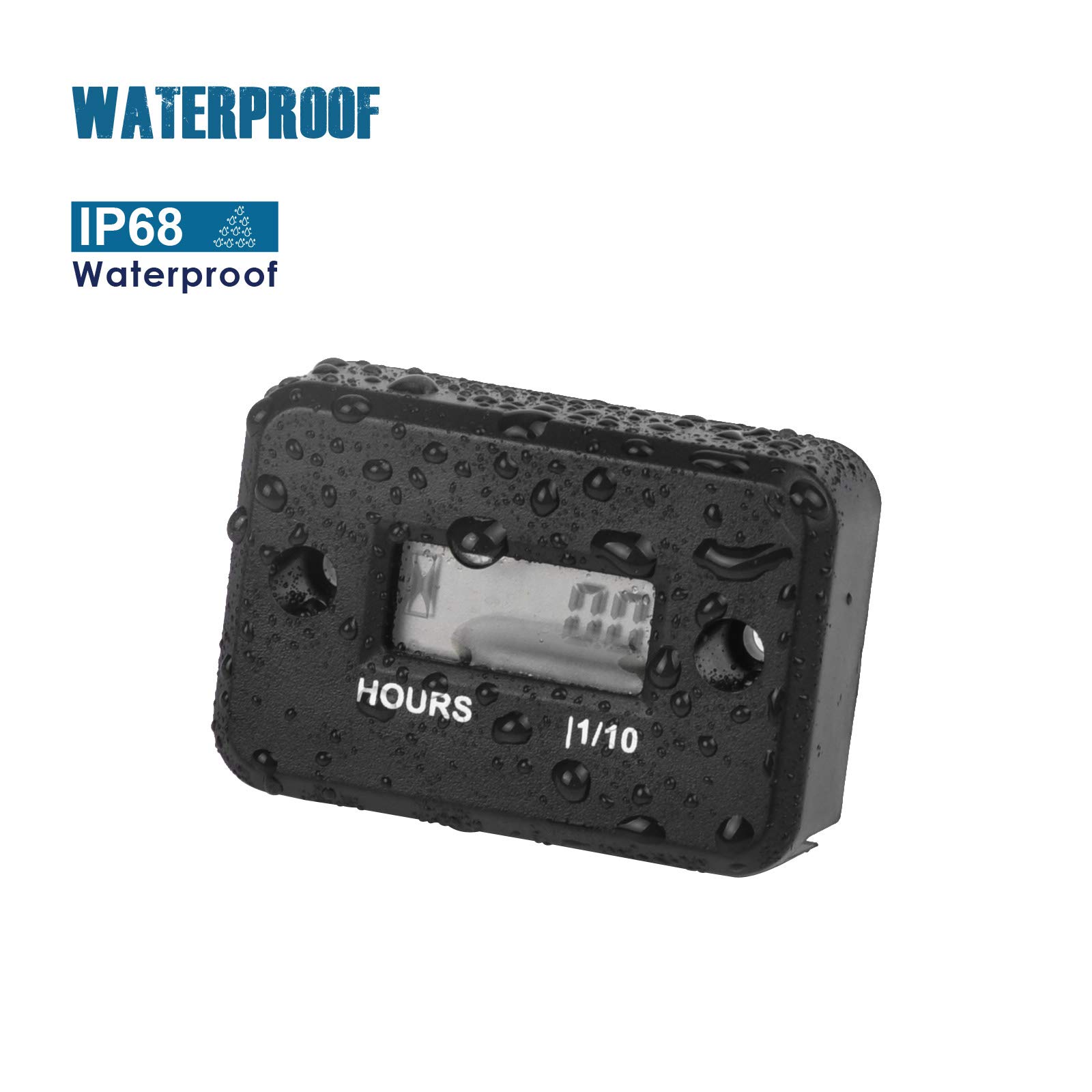 Contaore Digitale Impermeabile Per Motori - 2 Pezzi, Registra Ore Di Lavoro Per Manutenzione