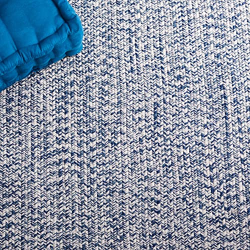Tapete rectangular 2'3" x 4' azul oscuro e marfil miniatura 5