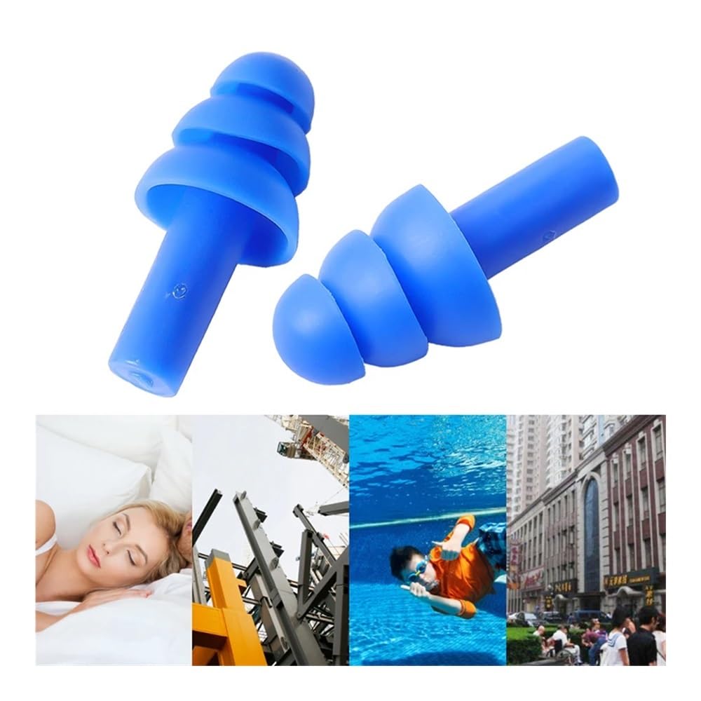 1/2/5/10/20 paires de bouchons d'oreille en silicone souple étanches réutilisables avec réduction du bruit avec boîte (20 paires)