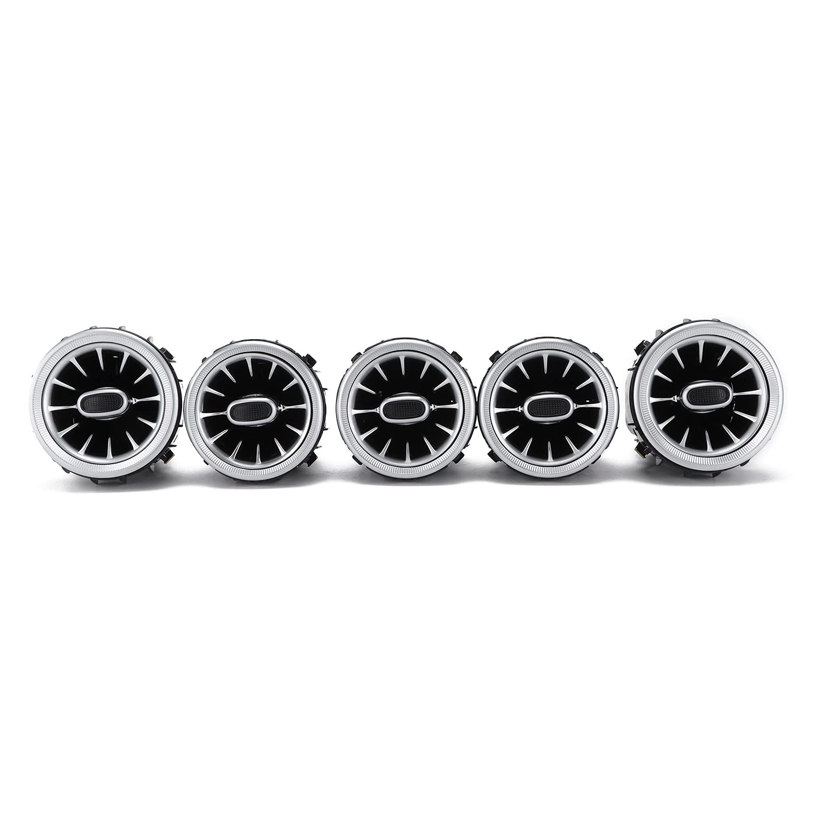 EBTOOLS Mercedes W205 LED 64 colores Turbo Air AC Vent con luz ambiental 64 colores LED frontal Turbine Air Vent Atmósfera Kit de luz de repuesto para Benz C Glc Class W205 X253 2019-2021