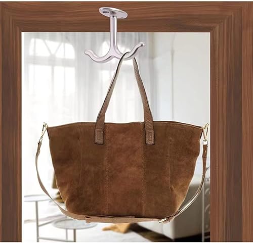 Miniatura 5 de 10 piezas de aleación de zinc para techo, doble gancho, armario, abrigo, toalla, sombrero, ganchos debajo del gabinete (bronce antiguo)