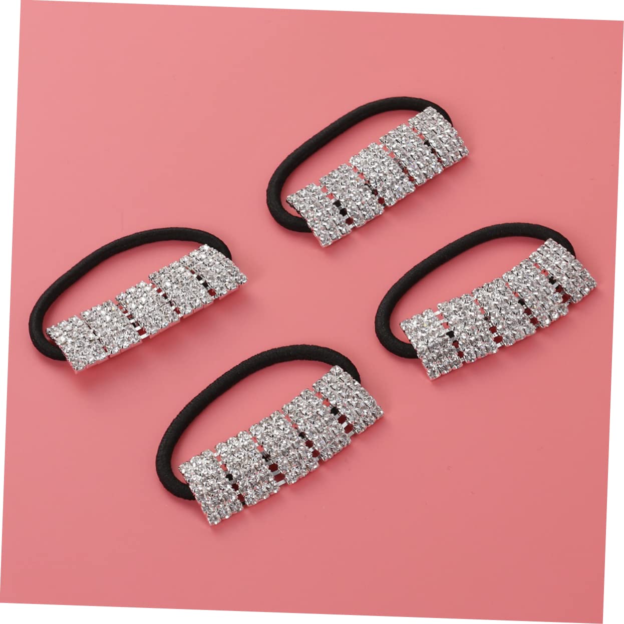 12stücke Elastische Haargummis Mit Strass Wasserfeste Haarbänder Für Mädchen Und Damen Als Ponytail Und Modisches Armband Für