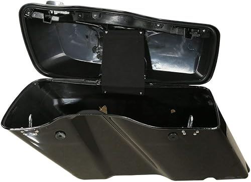 Miniatura 6 de TCT-MOTORPARTS - Alforjas extensas de 5 pulgadas y guardabarros trasero, color negro vívido