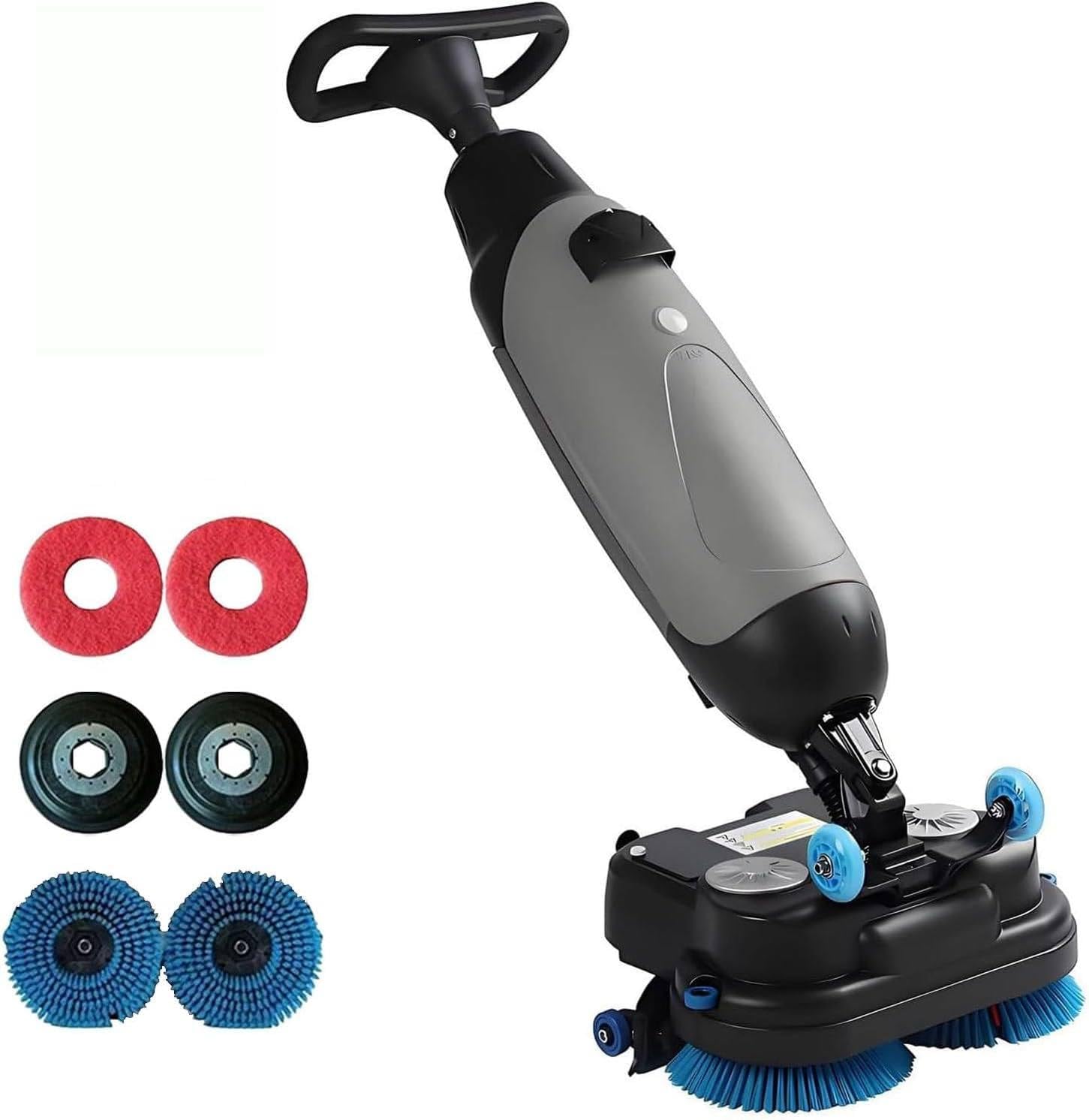 Máquina de limpieza de pisos inalámbrica con cepillos dobles y 240 RPM, tiempo de funcionamiento de 90 minutos para el hogar, la cocina y los suelos de la oficina