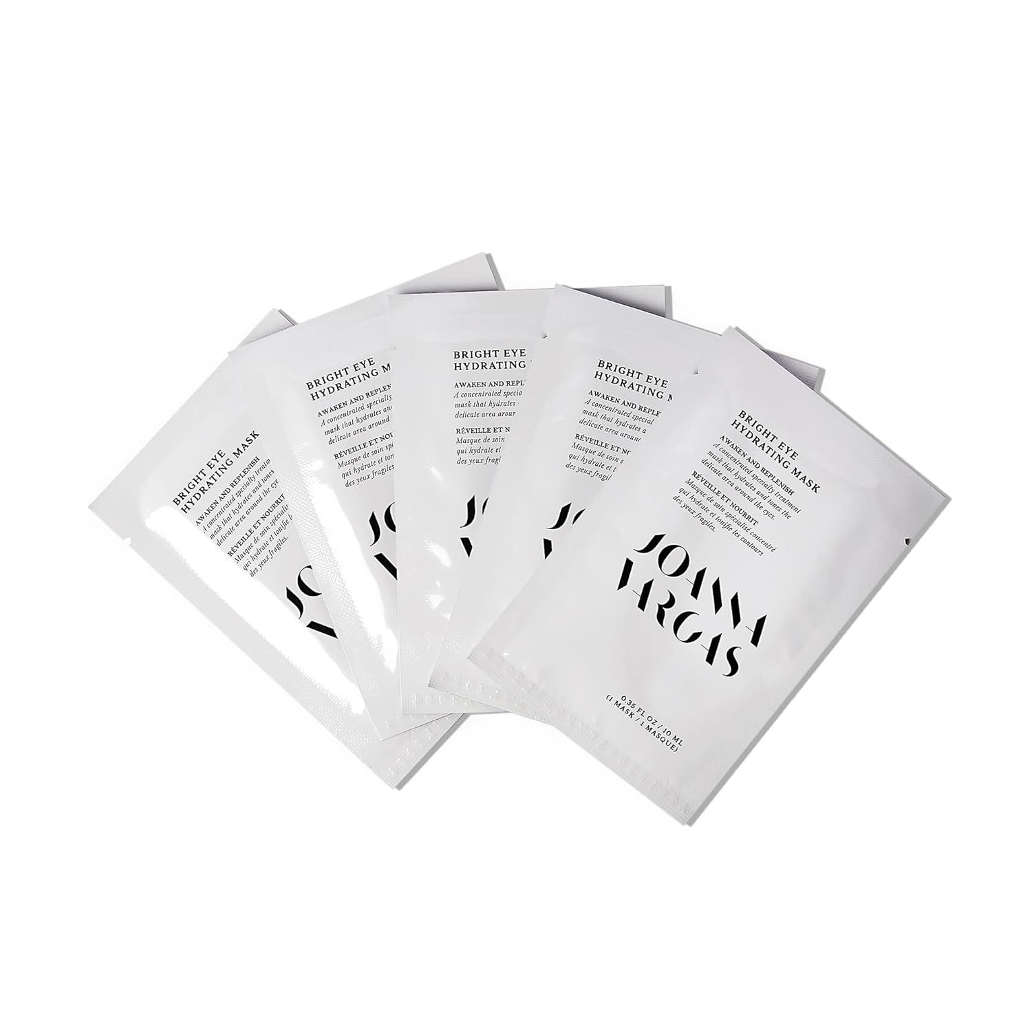Joanna Vargas Bright Eye Hydrating Mask. Concentrated Ultra-Luxe Bamboo Hydration Sheet Masks Target Dark Circles, Expression Lines and Skin Tone. 5 Sheets (0.35 oz/sheet)