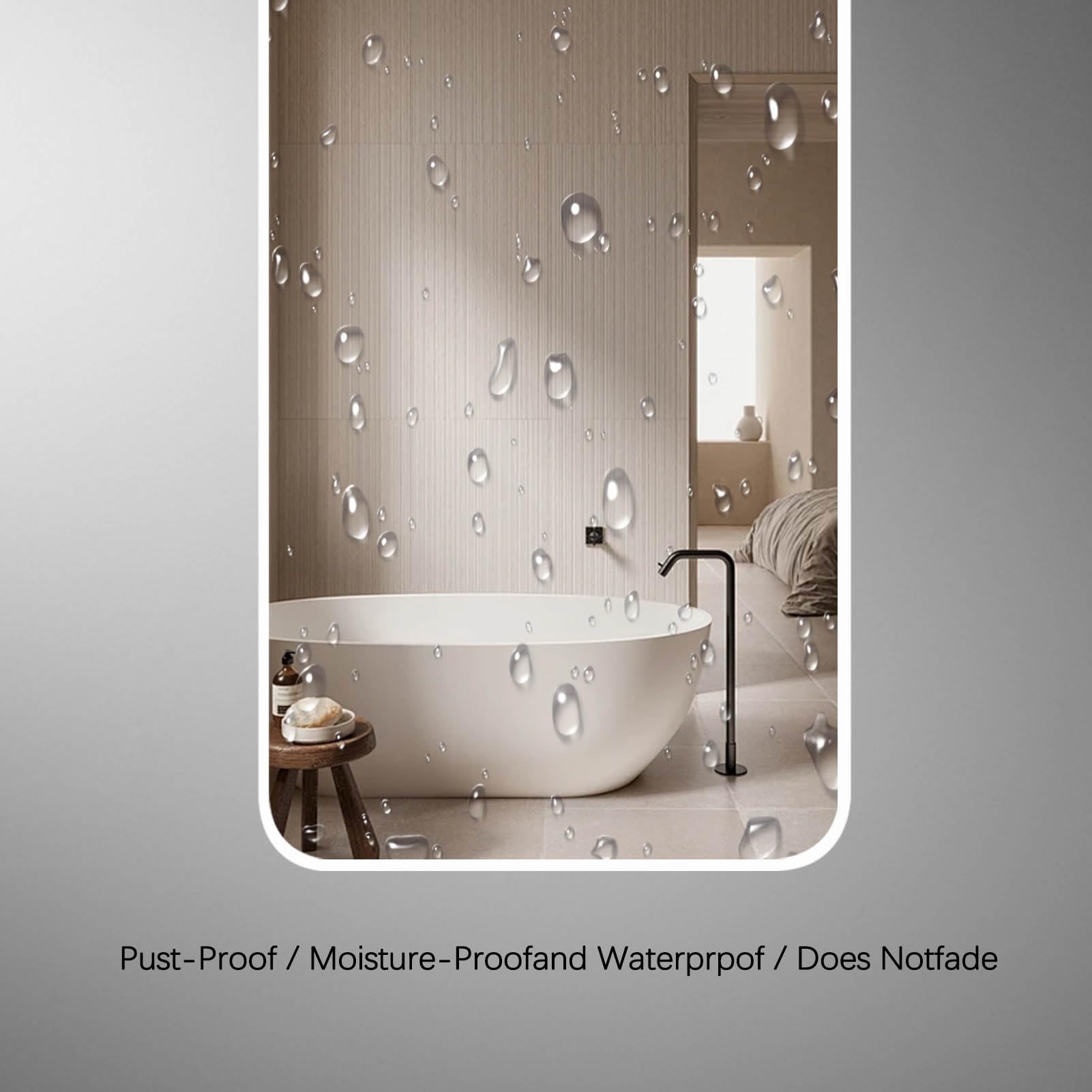 Lustro w metalowej ramie Nordic Design Lustro do makijażu łazienkowego z podwójnymi wysięgnikami montowanymi na suficie Lustro do golenia w łazience - Oszczędź miejsce(40cmx70cm)