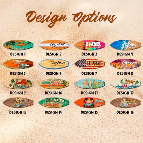 Imán decorativo acrílico con forma tabla de surf personalizado miniatura 2