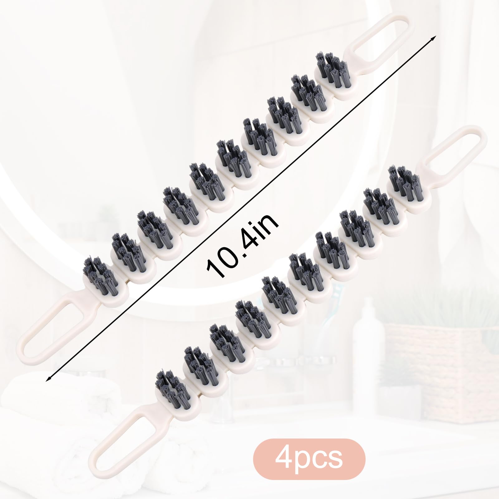 Vodolo 4PCS Bendable Cleaning Brush,Multifunctional Hard Bristle Crevice Cleaning Brush,3 in 1 Cup Lid Cleaning Brush,Bottle Cleaning Brush