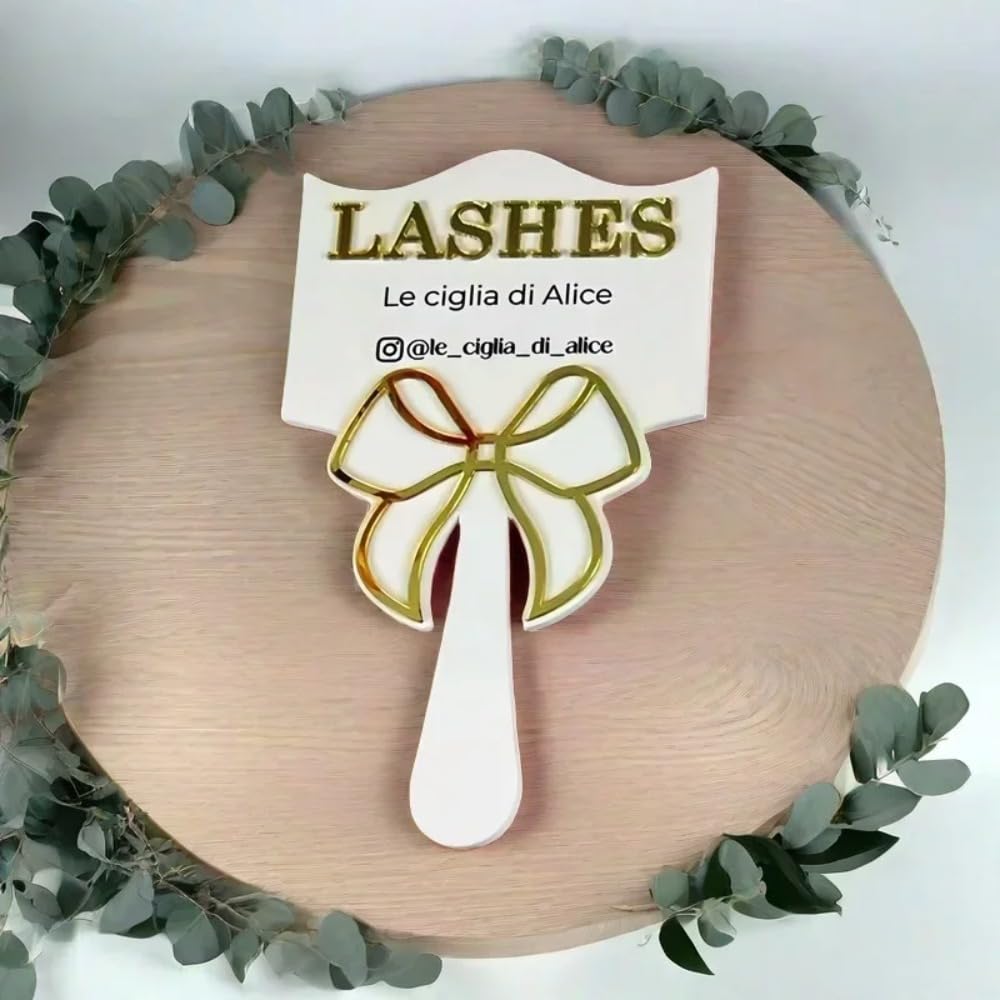Miroir de cils ergonomique blanc avec prise en main stable
