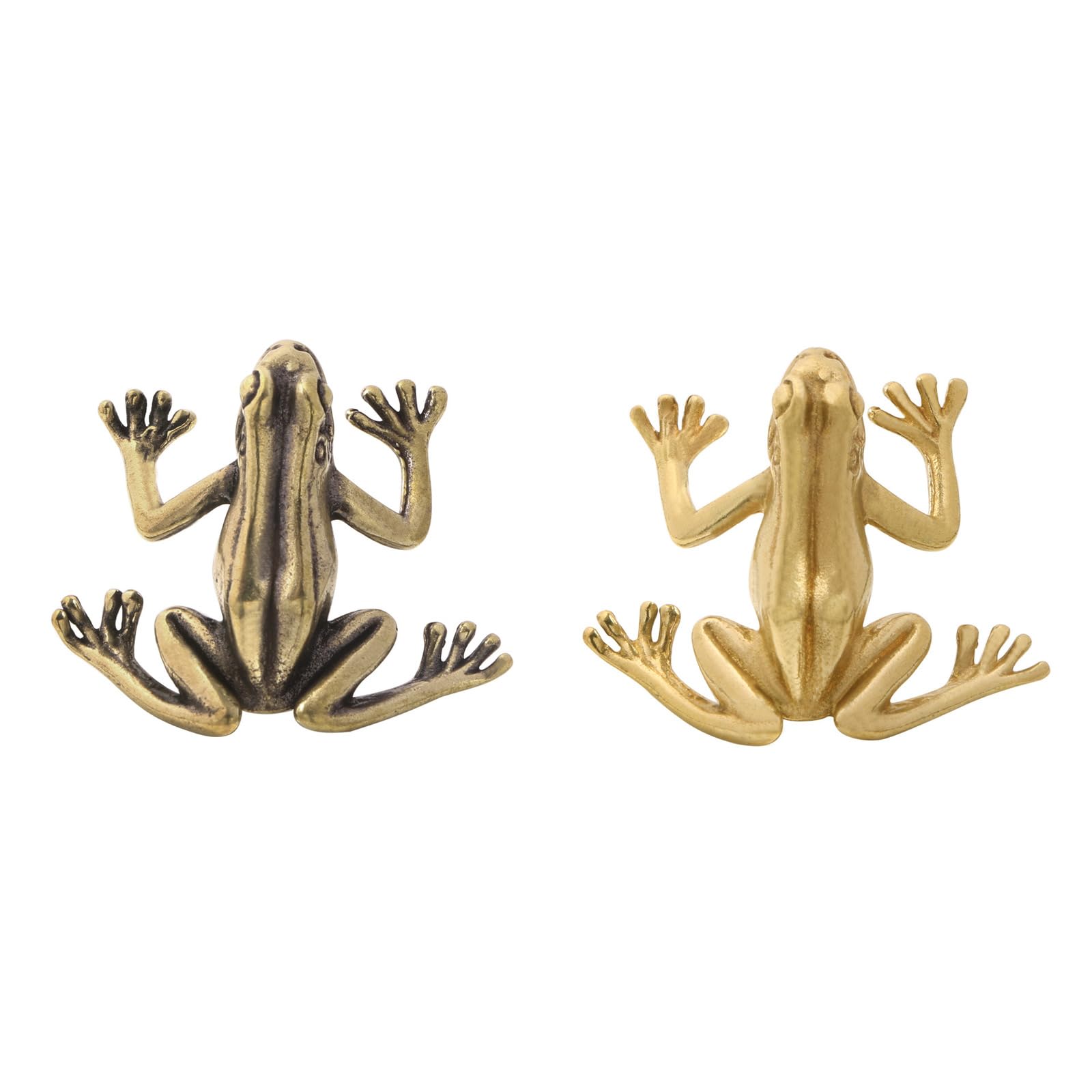 YANGPZFC Small Copper Frog Hook Ornament ?rustic Brass Statue For Desk Decor, Handcrafted Vintage Sculpture, 1
