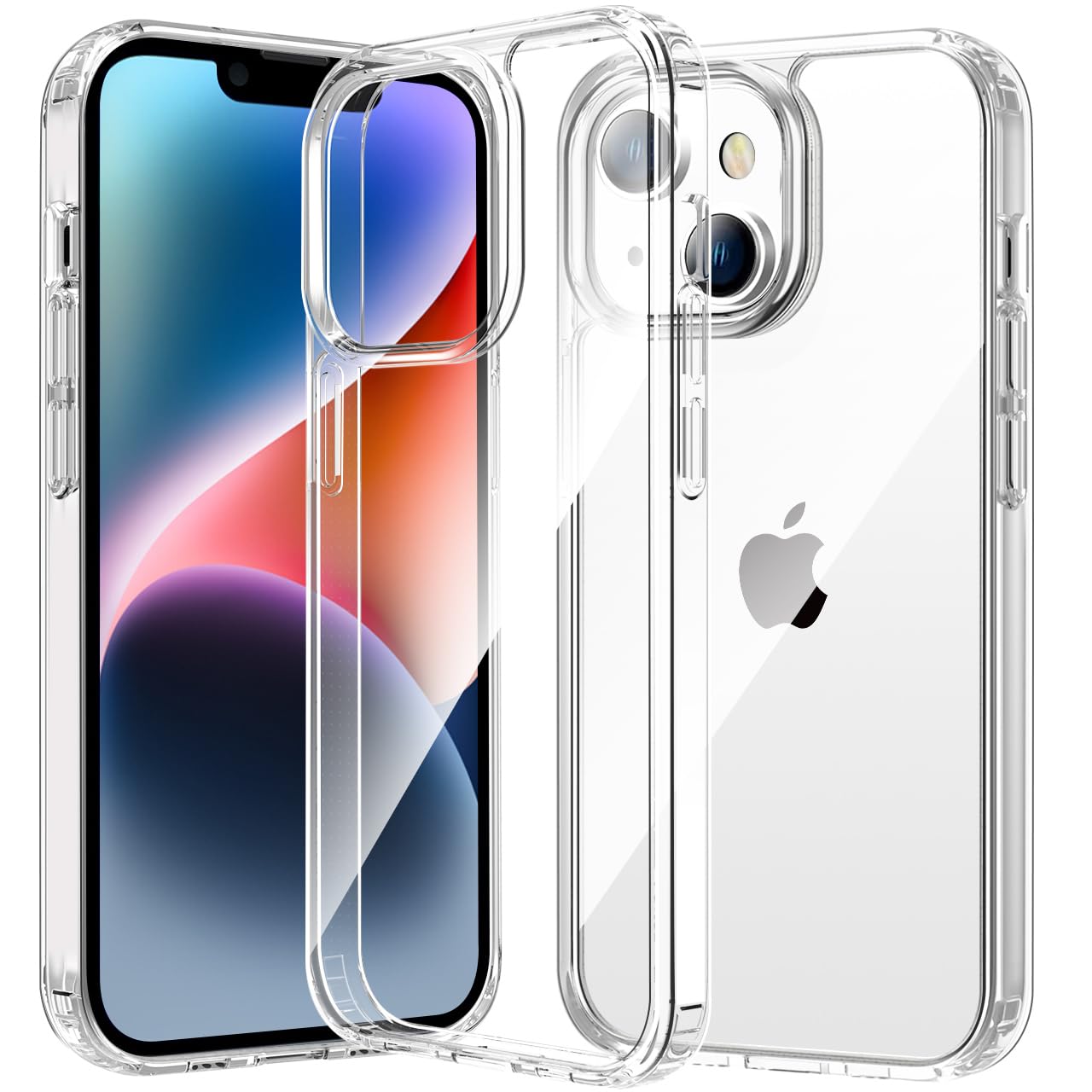 tigratigro Cover per iPhone 14 Plus 6.7 Pollici, Anti Ingiallimento,Custodia con Assorbimento degli Urti e Anti-Graffio,Struttura Protettiva Antiscivolo, Classico Stile Cover Trasparente