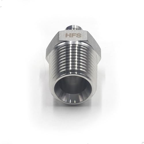 Miniatura 17 de HFS (R) Adaptador macho NPT de 1 pulgada a 1 pulgada JIC macho Conector de tubería de montaje de tubo de acero inoxidable 304