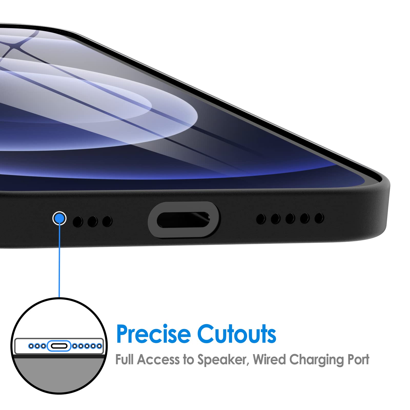 JETech Ultra Slim Case for iPhone 12, 6.1-Inch, Camera Lens Cover Full Protection, Lightweight, Matte Finish PP Hard Minimalist Case, Support Wireless Charging (Black)