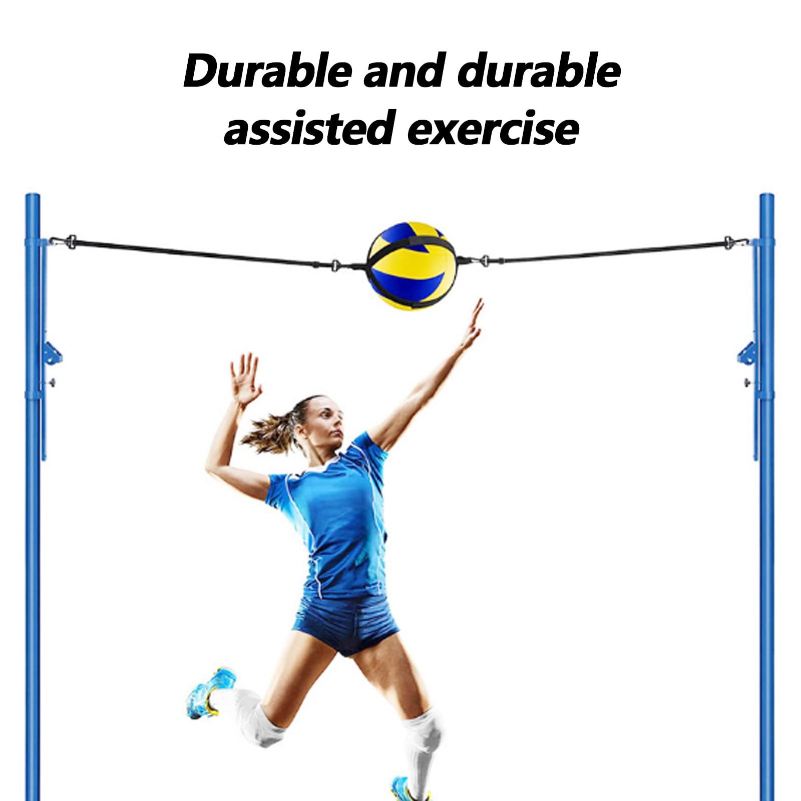 Aisny Conjunto de Equipo de Entrenamiento de Voleibol, Accesorios de Voleibol Banda de Resistencia Cinturón de Resistencia Kit de Práctica en Solitario Ajustable para Servicio de Voleibol