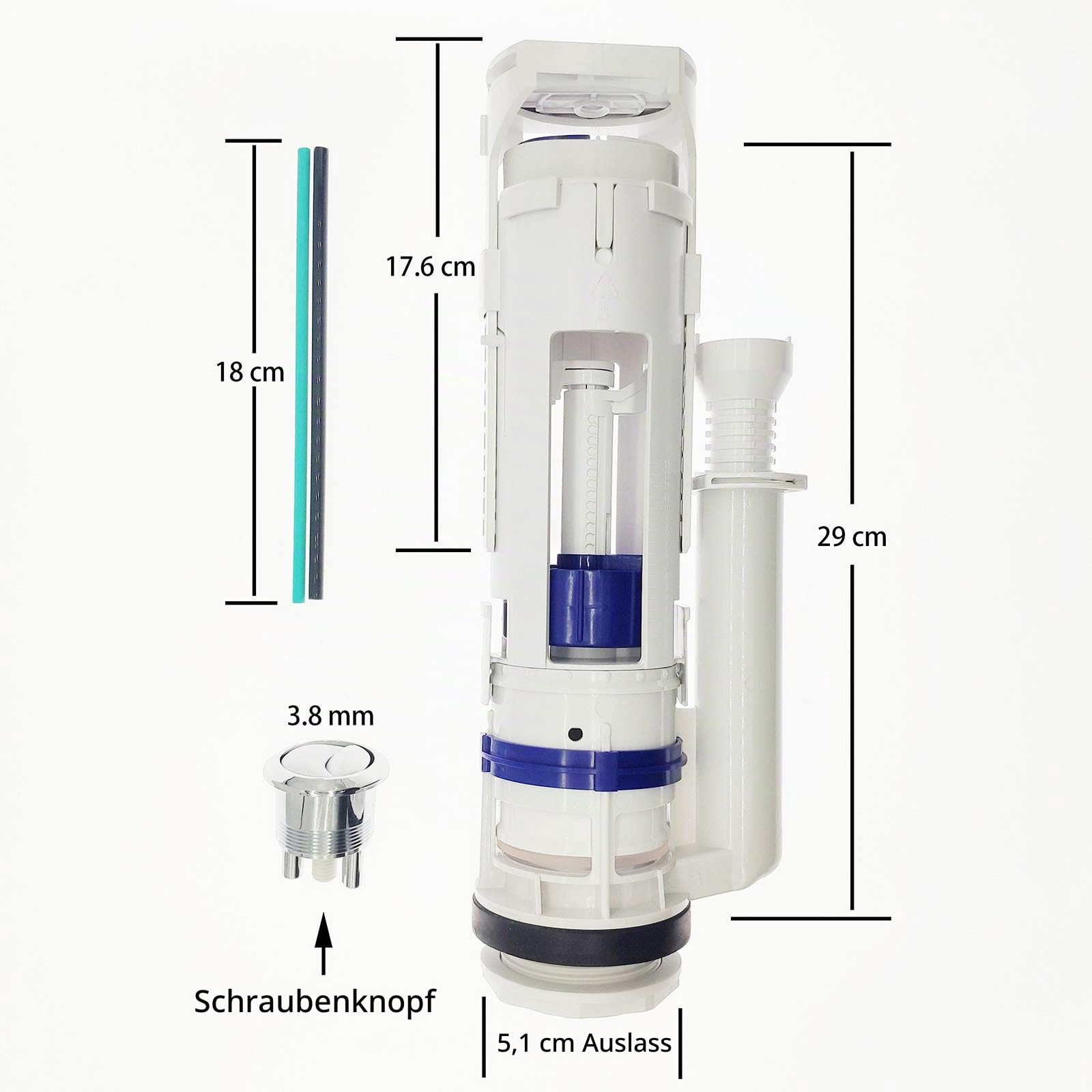 Geberit Impuls 250 Twico 1 Doppelspülventil WC-Spülkasten Auslassventil WC-Spülkasten Ersatz Spülkastenventile