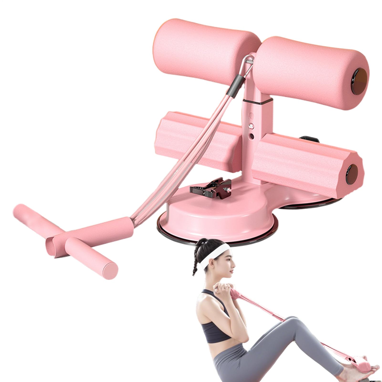 AB Training Hilfsmittel, AB Trainer - Einstellbarer Widerstandsband Saugnapf AB Übung Auxiliary,Magentraining Maschine, tragbare multifunktionale Frauen Männer Bauchtrainingshilfen