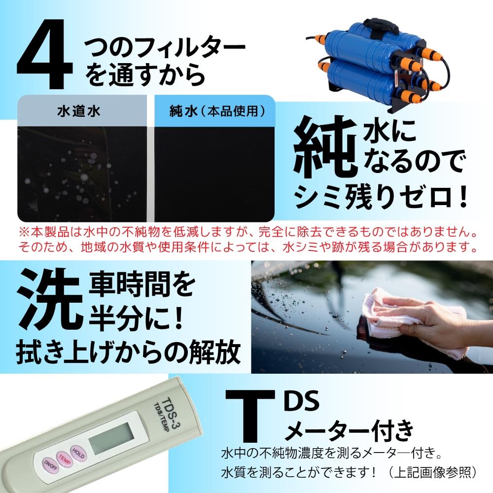 Amazon | THANKO 水シミZERO CHMP25SBL ブルー 純水器 車 洗車 洗浄