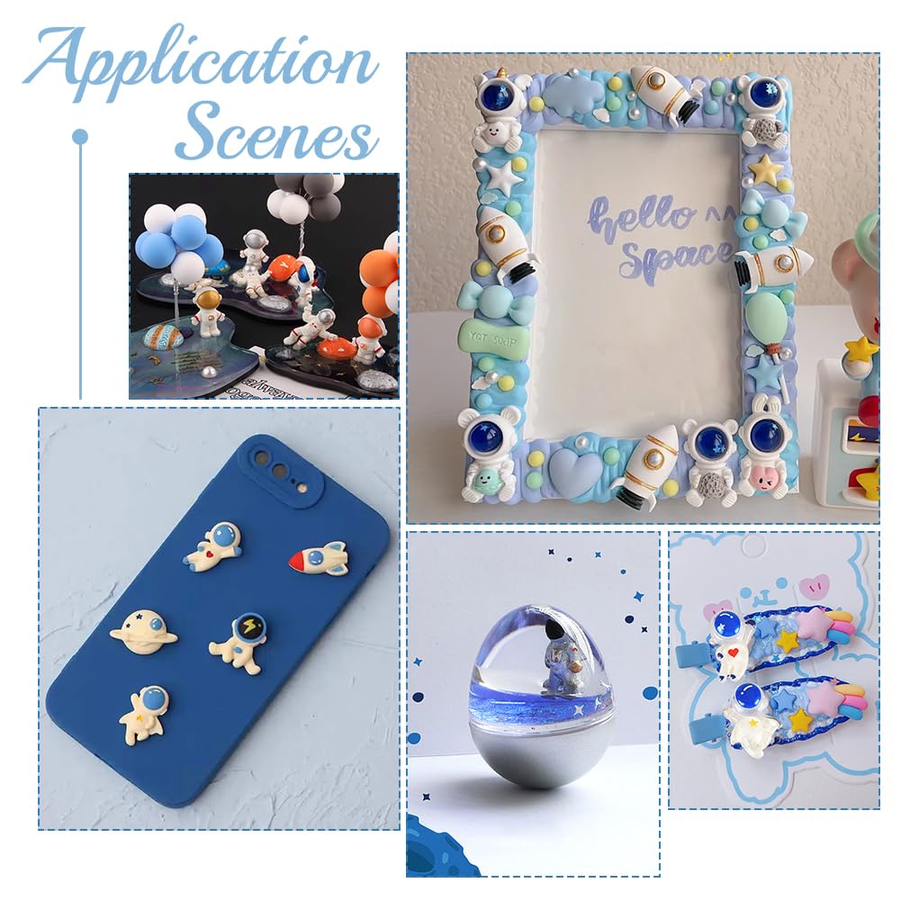 Amazon.co.jp: OLYCRAFT 100個5種類 宇宙飛行士ネイルチャーム 宇宙