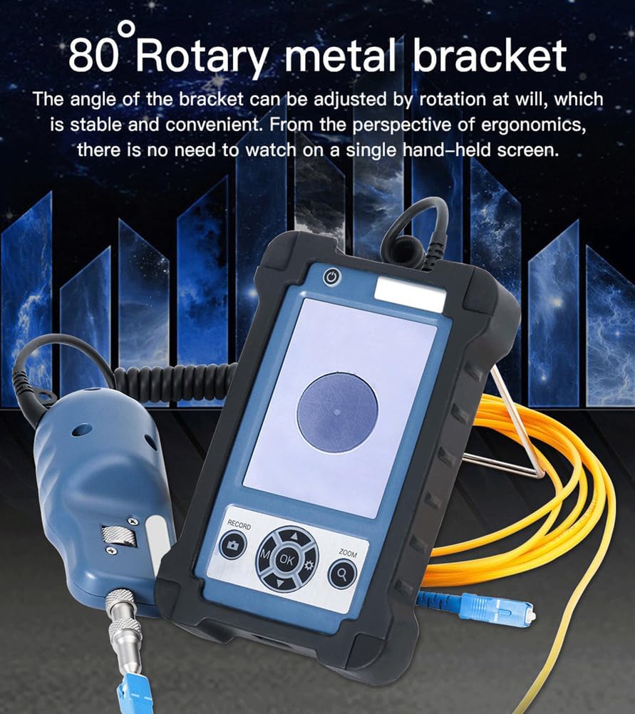 400X Fiber Inspection Real-time Video Probe Optical Fiber End-face Detector with 3.5-inch HD LCD Display for UPC: SC/FC/ST/LC/SC Female/LC Female