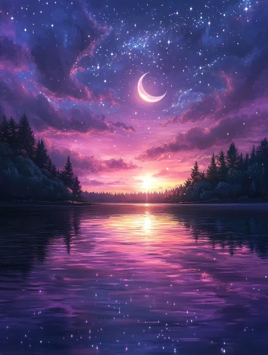 Genérico 5D Gwiaździste niebo zestaw do malowania diamentowego dla dorosłych, DIY Lake Diamond Painting Kompletny zestaw, diamentowy zestaw do malowania, DIY rysunek diamentowy, dekoracja domu