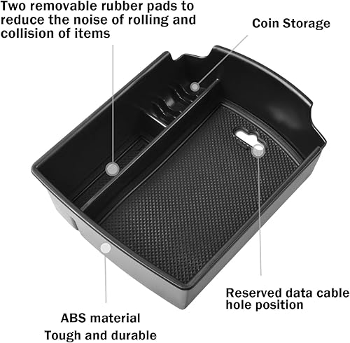 Miniatura 9 de TACORBO - Organizador de consola central compatible con KIA Soul 2020 2021 2022 2023 2024 2025 accesorios reposabrazos guantera almacenamiento Rojo
