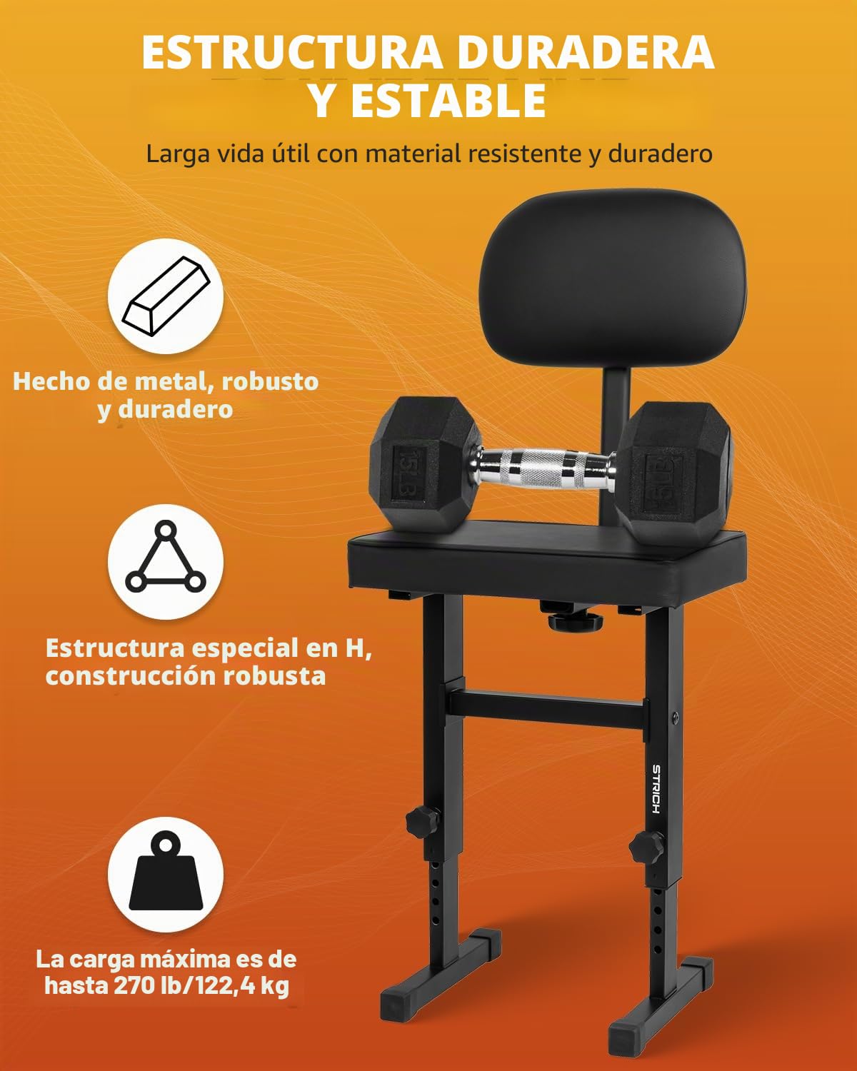 STRICH Banco de piano ajustable, asiento de banco de teclado musical con respaldo, silla de piano con cojín acolchado para músicos, negro, SPB-M50S (piel sintética)