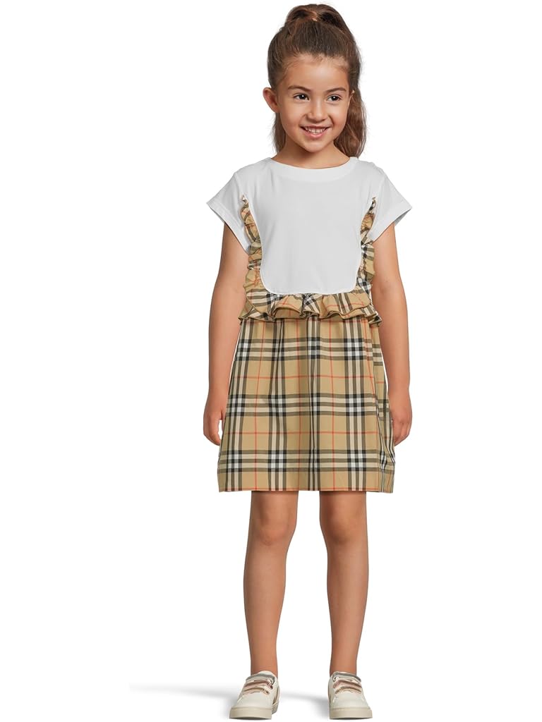 White Burberry Rhonda Frill Dress (infant)