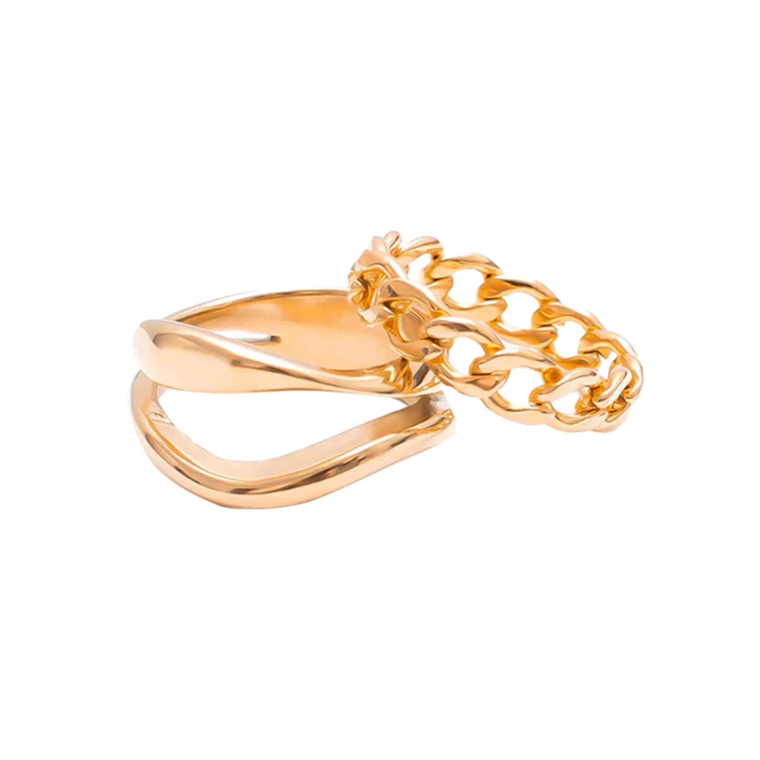 Hey Harper Gold Ring for Women - Gold Plated Stacking Waterproof &amp; Sweatproof Jewerly Ring - Everday Non Tarnish Cute Fashion Circle Rings